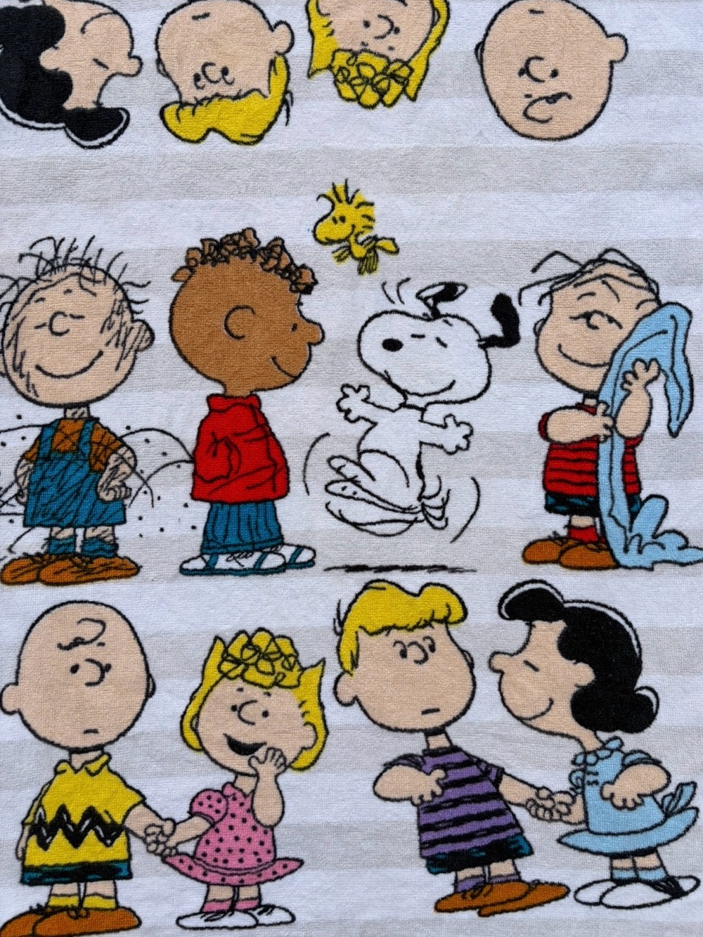 Vintage Peanuts Snoopy Charlie Brown Beach Towel Small 44x22”